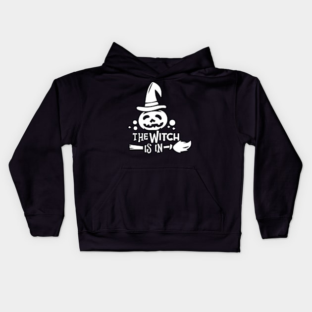 The Witch Is In-Dark Kids Hoodie by M2M